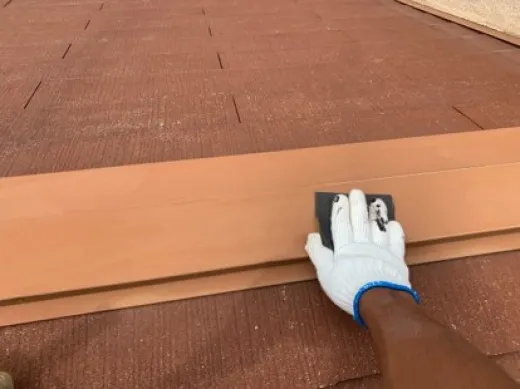 屋根塗装 - 板金部　ケレン