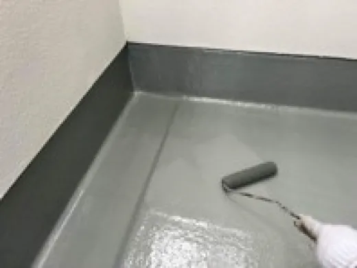 ベランダFRP防水 - トップコート2回目