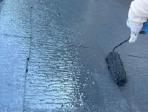 屋根塗装 - 上塗り