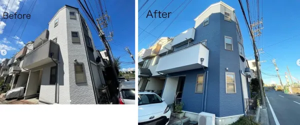 2. グレーから、青空に映える「爽快スカイブルー」へ!