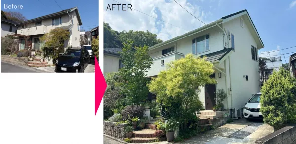 神奈川県大磯町　I様：屋根カバー工法とフッ素系塗料での工事に、大変満足しています。