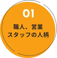 職人、営業、スタッフの人柄