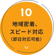 地域密着、スピード対応（即日対応可能）